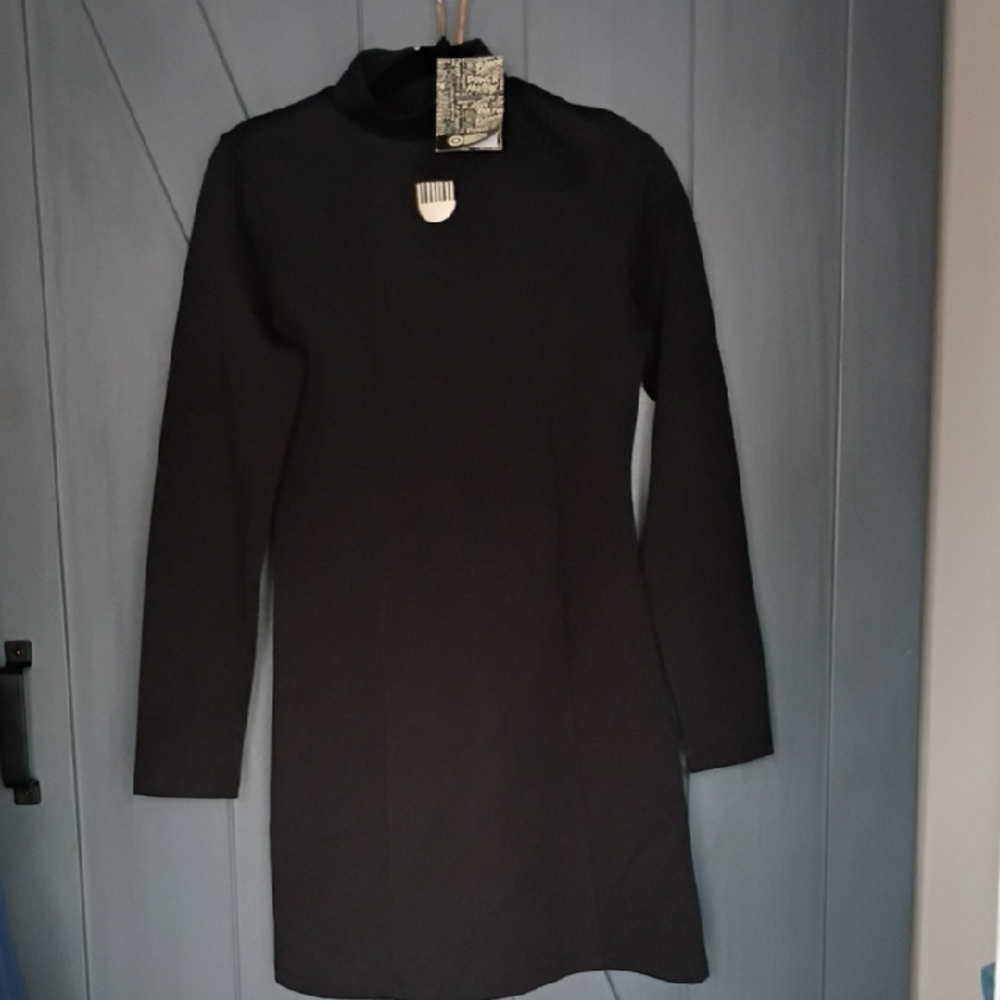 Black History Month Chic Black Long Sleeve Dress